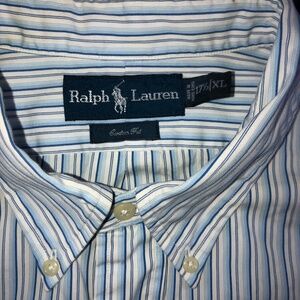 Vintage Polo button down blue candy stripe